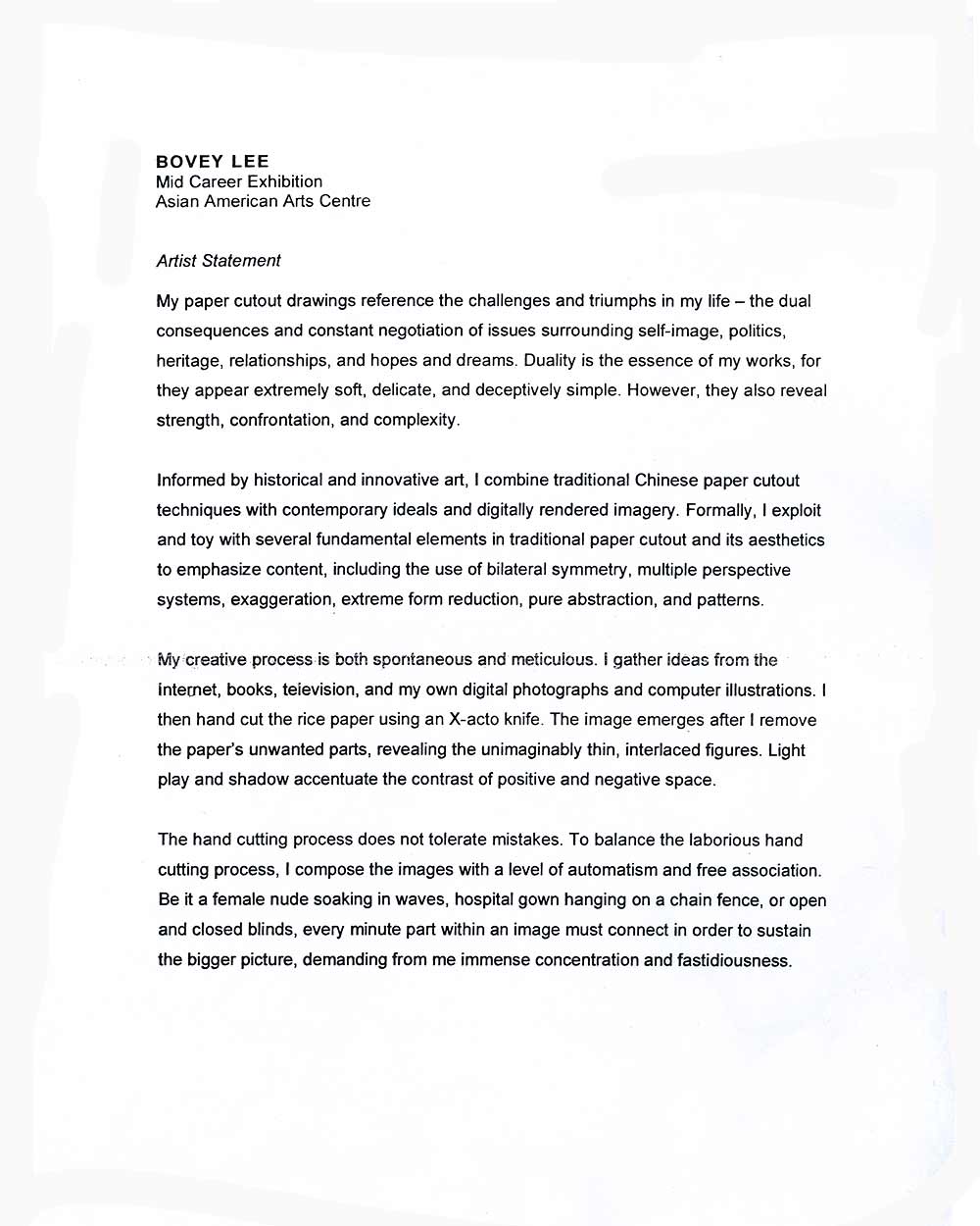 career statement